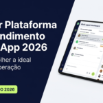 Melhor Plataforma de Atendimento WhatsApp 2026: Como Escolher a Ideal Melhor plataforma de atendimento WhatsApp 2026: painel de múltiplos atendentes com fila de conversas e indicadores de status em sistema profissional.