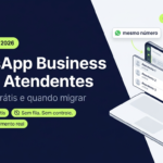 WhatsApp Business Vários Atendentes: Limites do Grátis e Como Migrar Sem Risco em 2026 Capa do artigo sobre WhatsApp Business com vários atendentes mostrando interface de multiatendimento com fila e atendentes simultâneos.