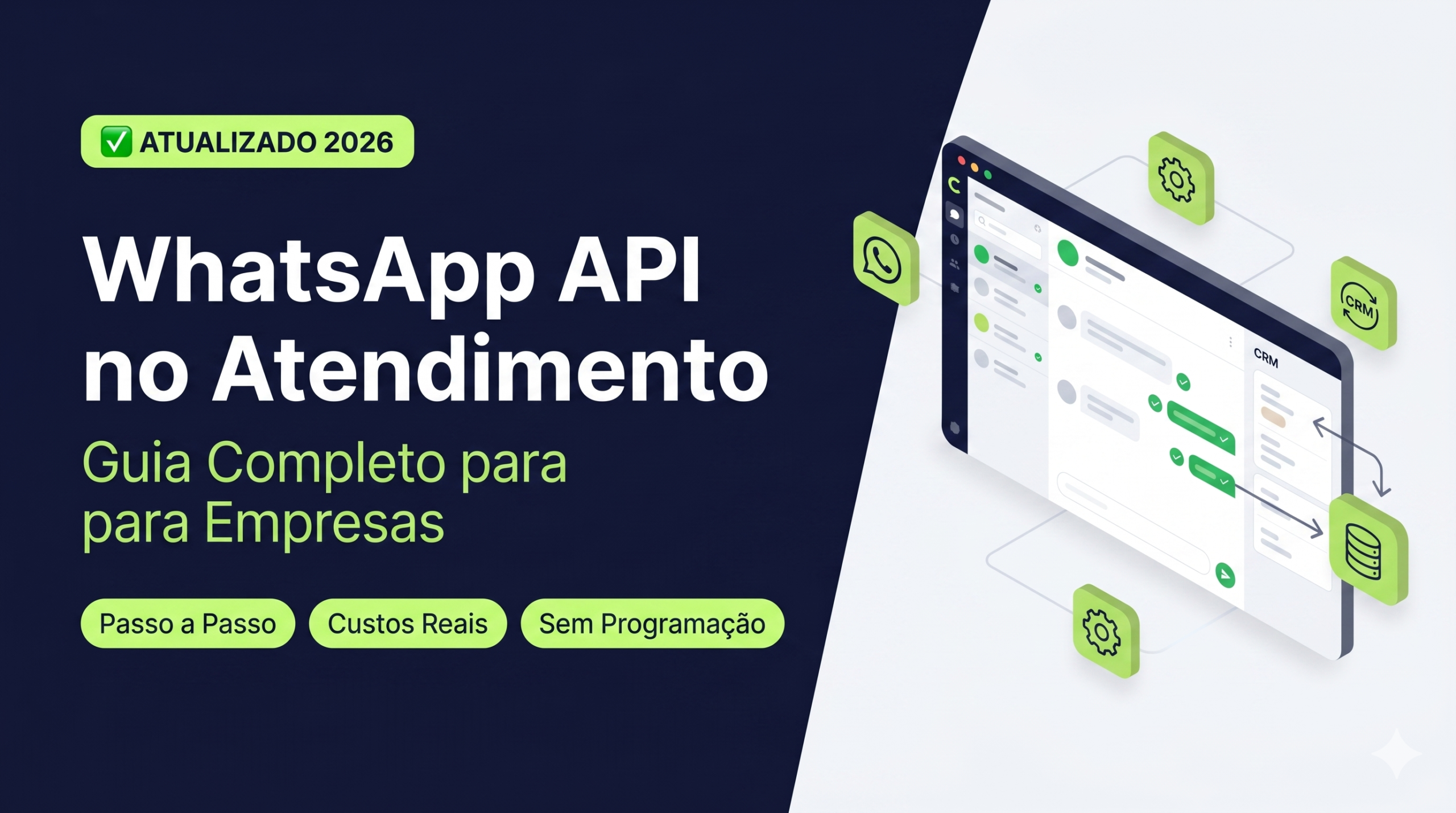 Guia visual da WhatsApp Business Platform para empresas: passo a passo, custos reais e configuração sem equipe técnica em 2026